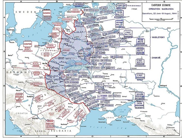 Operation Bagration Map.