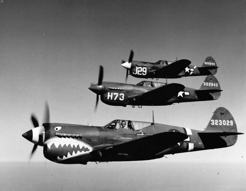 P-40 Warhawk Formation AAF Tactical Center.