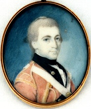 Anonymous miniature of Patrick Ferguson in uniform, as Captain of the light company of the 70th Foot, c. 1774–77
