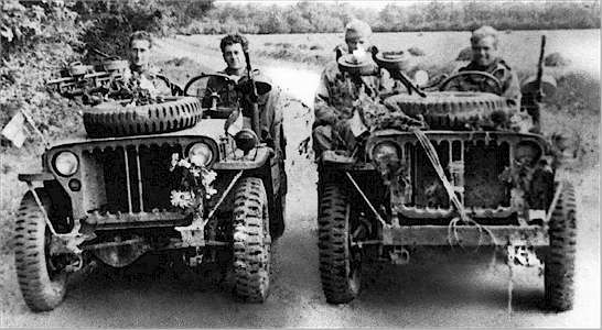 Special Air Service Jeeps armed with Vickers K machine guns during Operation Houndsworth.