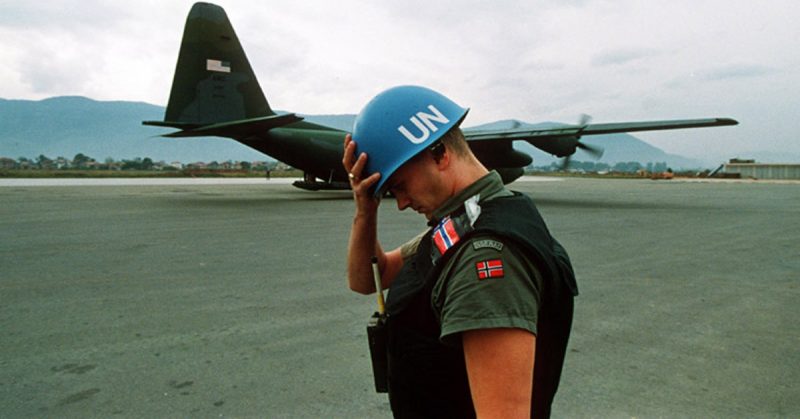 UN peacekeeper in Sarajevo. Photo:  Mikhail Evstafiev - CC BY-SA 3.0