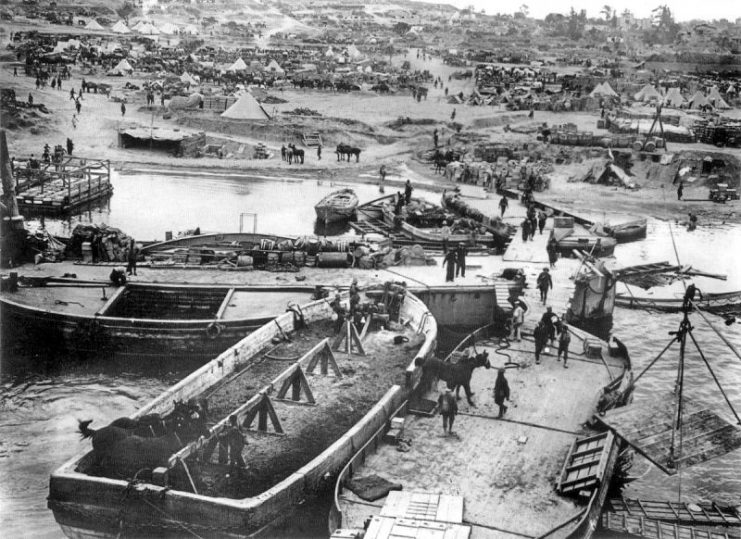 V Beach at Cape Helles, Gallipoli, 6 May 1915.