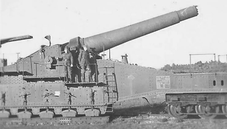 Wehrmacht Troops with Captured French 320 mm Railway Artillery