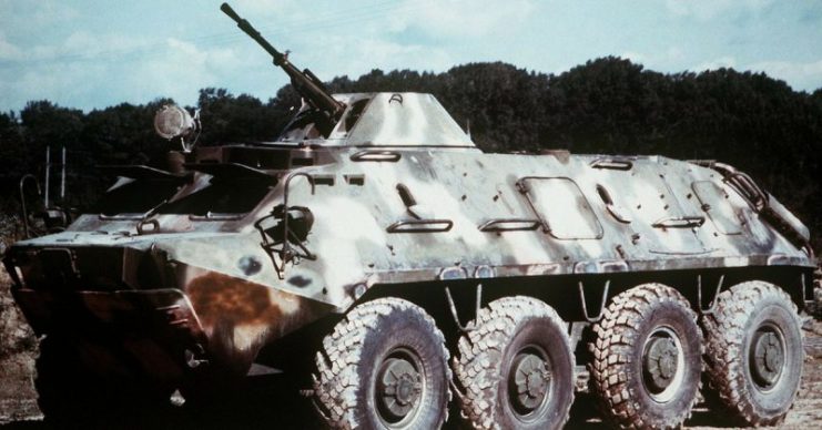 A Somali National Army BTR-60 armoured personnel carrier.