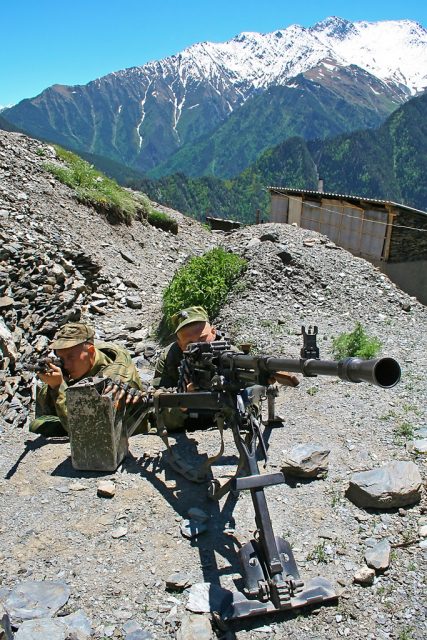 “Machine-gunners in ambush”. A border guard outpost near Khushet, a Dagestani village in the North Caucasus.Photo: RIA Novosti archive, image #144534 / Timur Abdullaev / CC-BY-SA 3.0