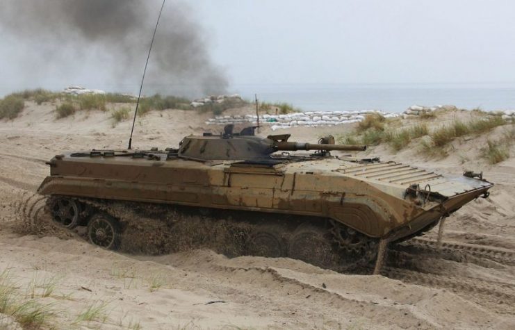 Polish BMP-1 (BWP-1) during a training exercise. Photo: Konflikty.pl