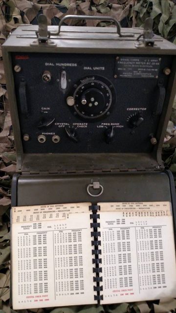 BC 221 frequency meter. This one is in very good condition and still has the original code book. Photo courtesy: Duke Museum of Military History