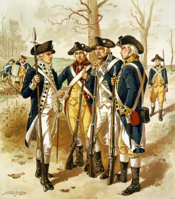 Infantry of the Continental Army.