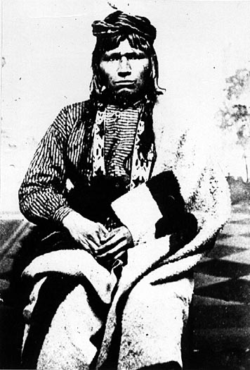 Ahgamahwegezhig (Chief Sky), Indian captor of “Old Abe”, Wisconsin’s war eagle.
