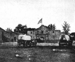 Alamo Plaza in the 1860s