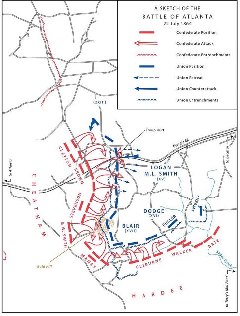 Battle of Atlanta Map