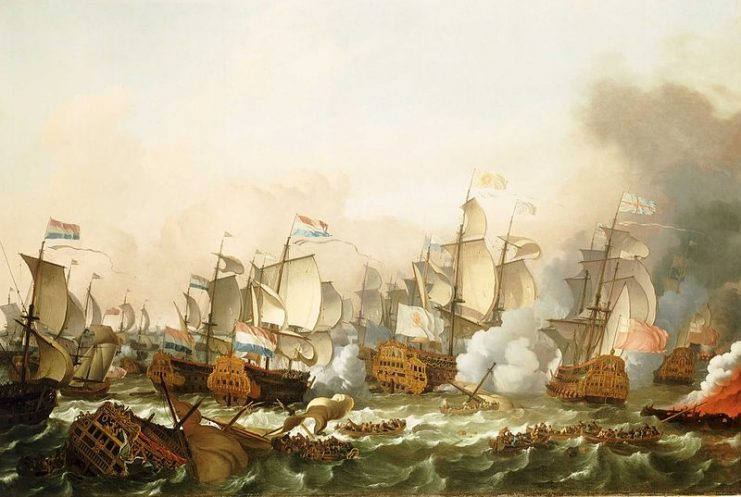 Battle of Barfleur – Wager was a young officer during the battle.