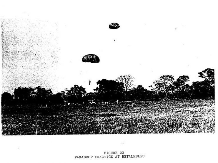 Cuban defectors practicing parachute drops