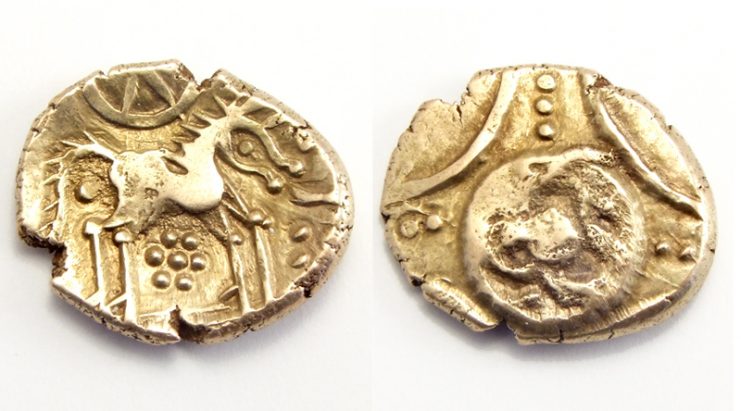 Celtic gold stater Iceni tribe. By: Numisantica – CC BY-SA 3.0 nl