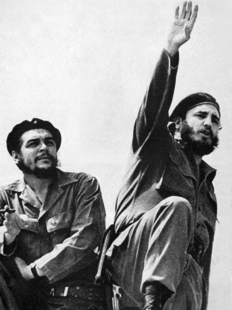 Che Guevara (left) and Castro, photographed by Alberto Korda in 1961.