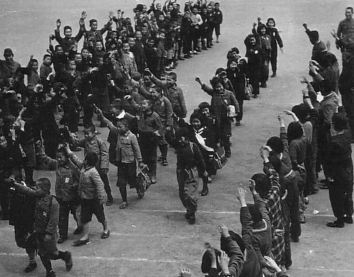 Japanese School children being evacuated during WWII.