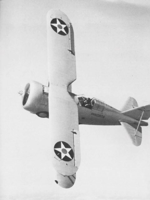 A Grumman F3F-2 assigned to Naval Air Station Anacostia, Washington D.C. (USA), probably in early 1941.