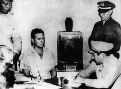 Fidel Castro under arrest after the Moncada attack, 1953