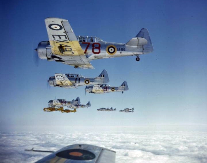 Harvards Flown by the RAF trainees in Rhodesia – 1943