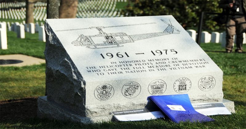 The Vietnam Helicopter Pilot and Crewmember Monument. Photo Credit: U.S. Army photo by C. Todd Lopez