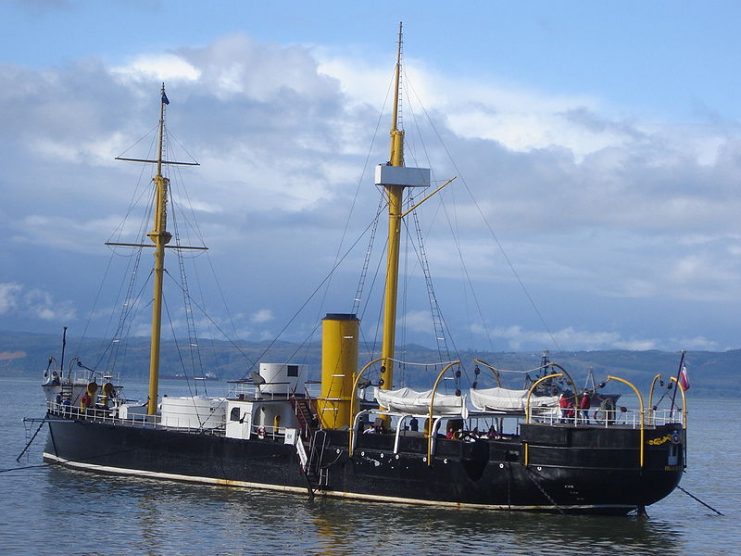 Huascar in 2005 in the harbor at Talcahuano, Chile.