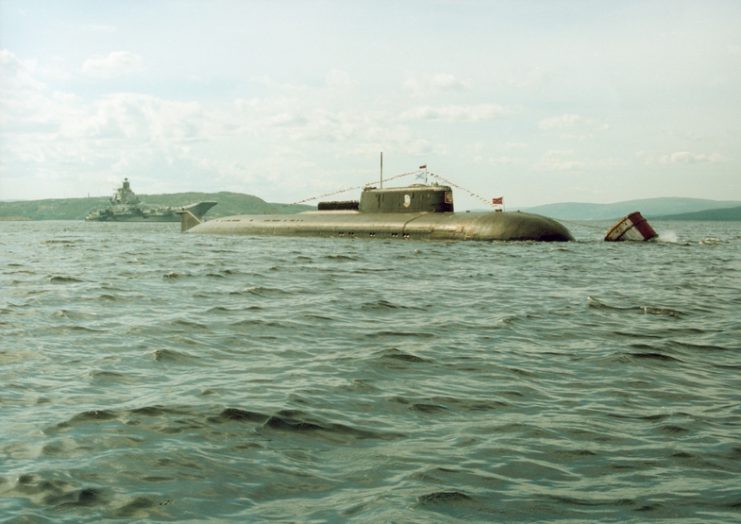 Kursk Submarine in the Foreground.