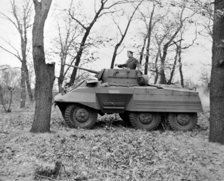 M8 Greyhound Armored Car in field trials.
