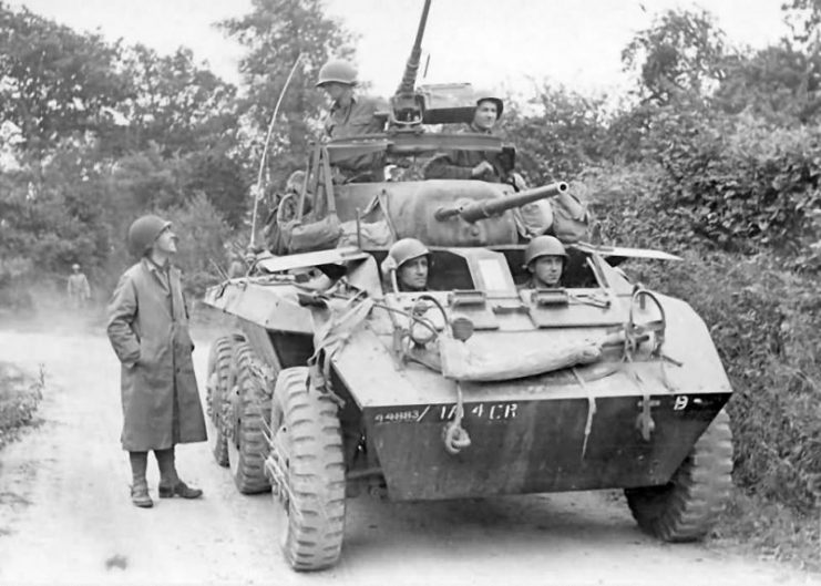 M8 Greyhound with crew.