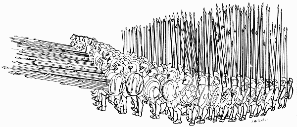 Depiction of a Macedonian phalanx