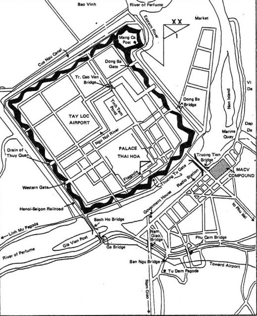 Map of Hue and the Citadel.