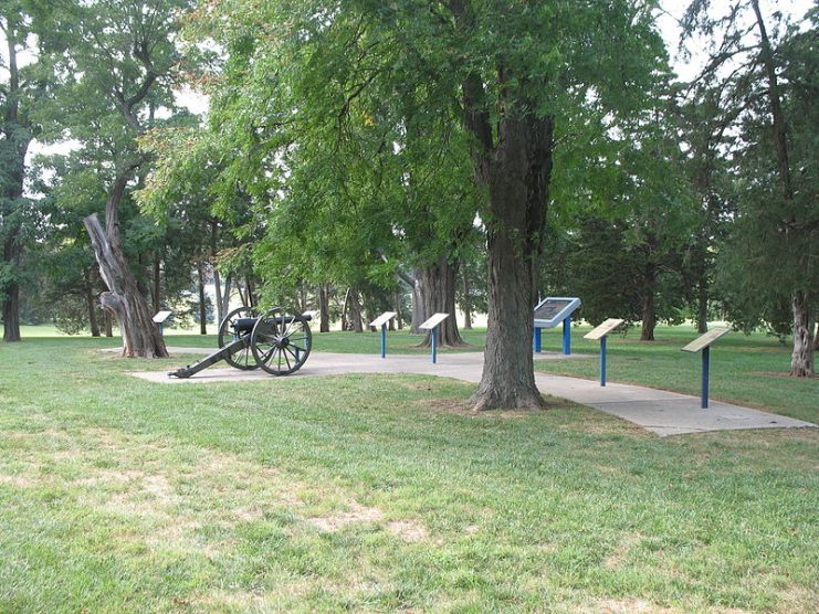 Monuments at the Battle of Westport where the 3rd Wisconsin Volunteers Participated – Svenbot CC BY-SA 3.0