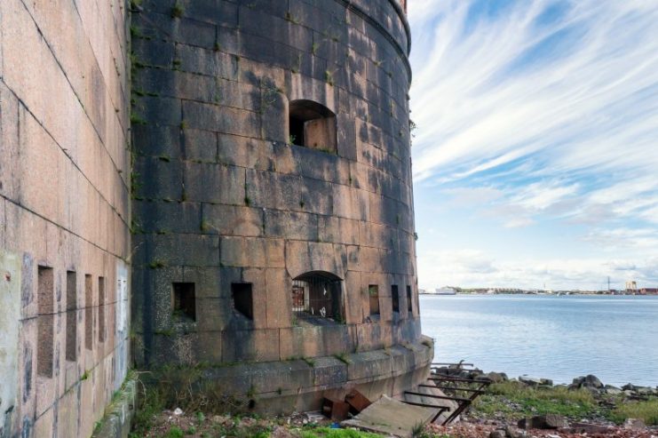 Outside Wall of Fort Alexander.