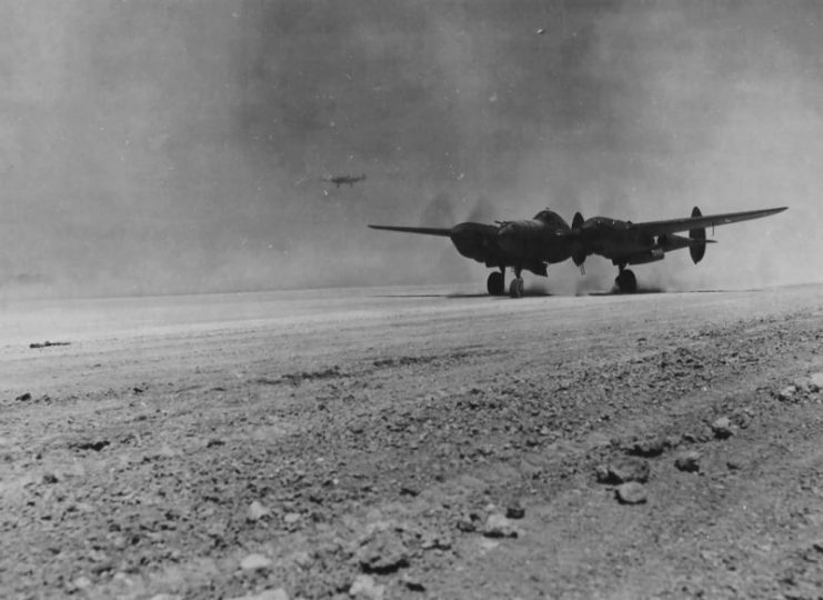 P-38 Landing in Algeria.