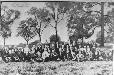 Reunion of Quantrill’s Raiders. The first official reunion occurred in 1898, more than 30 years after Quantrill’s death and the end of the Civil War. Image from the Jackson County Historical Society and the Truman Library.