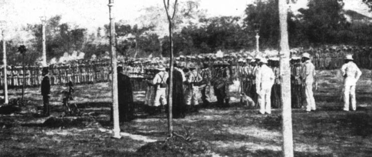 Rizal’s execution in what was then Bagumbayan.1896