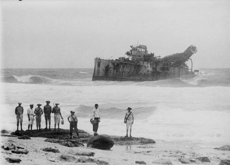 Captain von Müller drove the battered and defeated SMS Emden ashore on North Keeling Island.