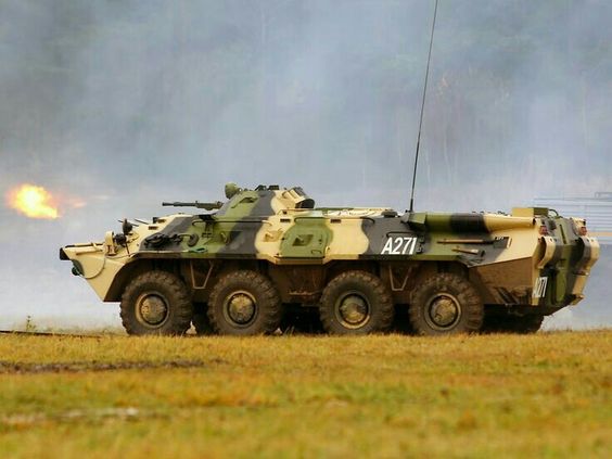 Soviet APC during exercises.