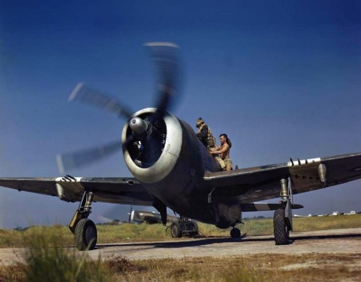 RAF Thunderbolt Mk.II readying for a sortie over Burma. January 1945
