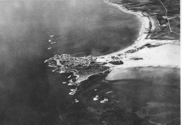 Aerial photo of Tyre made by France air force before 1934