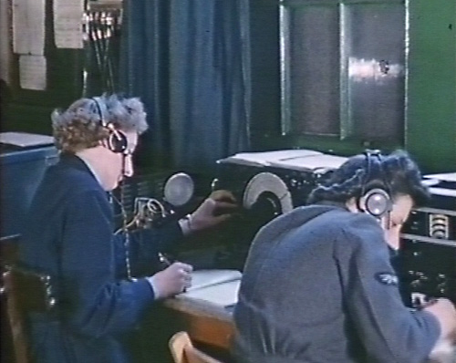 WAAF Corona System Radio Operators. Description at source: “German-speaking WAAF radio operators in England eavesdrop on German frequencies.” The Corona system was where WAAF operators would eavesdrop on Luftwaffe Night-fighter frequencies and attempt to countermand their orders to cause consfusion
