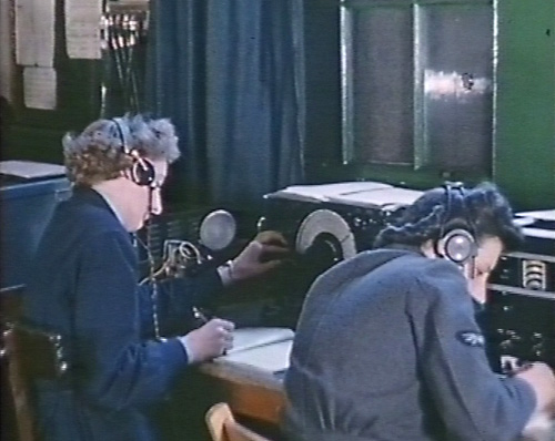 WAAF Corona System Radio Operators: “German-speaking WAAF radio operators in England eavesdrop on German frequencies.” The Corona system was where WAAF operators would eavesdrop on Luftwaffe night-fighter frequencies and attempt to countermand their orders to cause confusion.