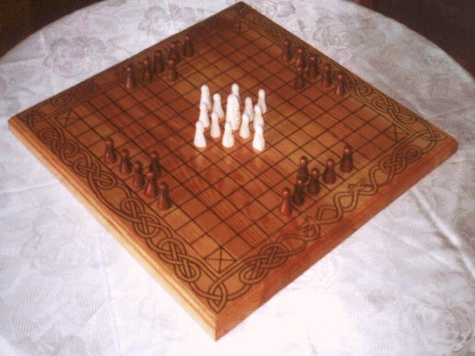 A reconstructed Hnefatafl gameboard.