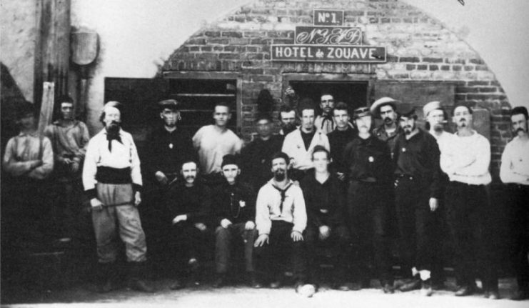 Prisoners of war of the 11th New York Infantry “Fire Zouaves” at Castle Pinckney, South Carolina.