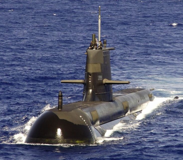 Australian submarine HMAS Rankin (Hull 6) on exercise in the Pacific
