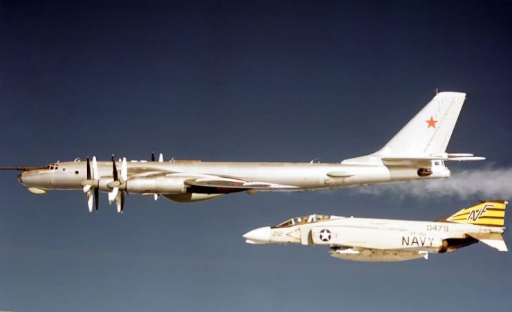F-4B VF-151  intercepting a Soviet TU-95