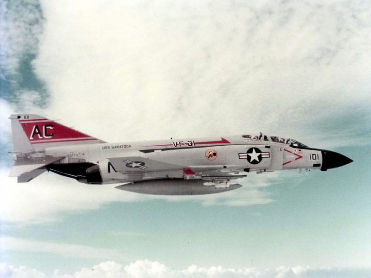 F-4J Phantom II of VF-31 in flight c1978