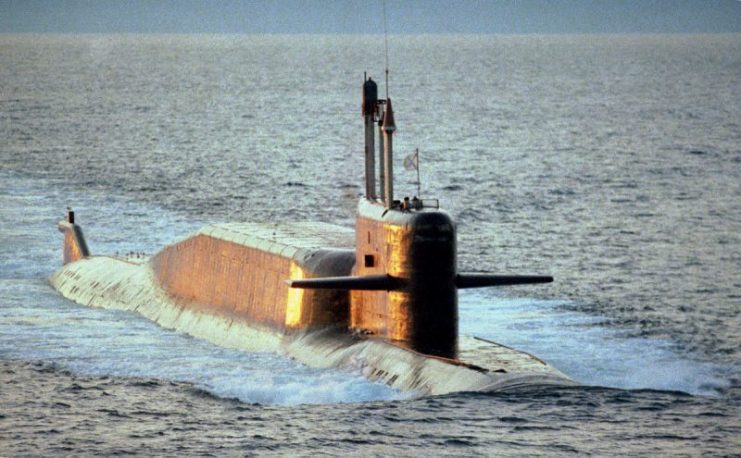 Russian Navy Northern Fleet DELTA IV class nuclear-powered ballistic missile submarine K-18 “Karelia”.