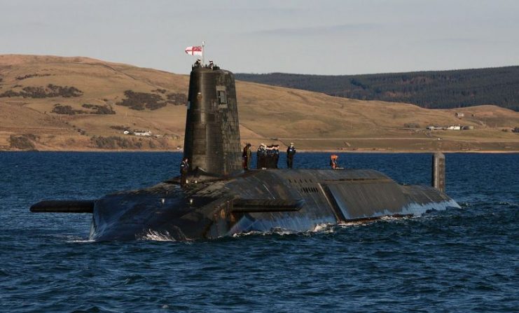 HMS Victorious near Faslane, Scotland.  By UK Ministry of Defence / OGL