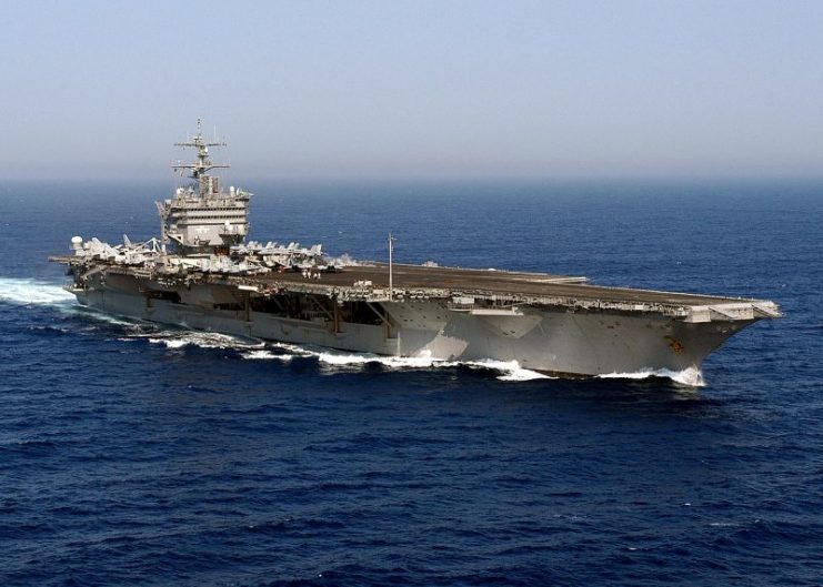 USS Enterprise (CVN 65) underway in the Atlantic Ocean.