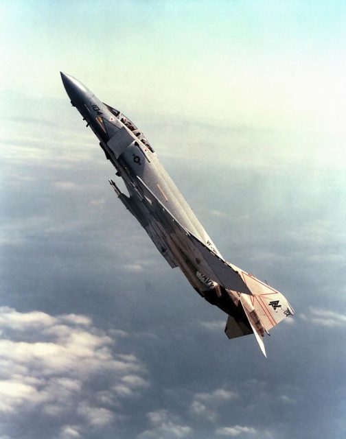 F-4S VF-301 in steep climb 1984